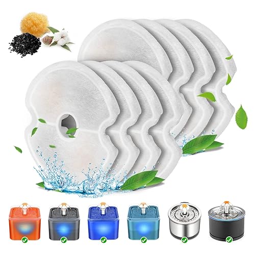 Vindox Cat Water Fountain Filters For Cat Water Fountain 84Oz25L Stainless Steel And Neverland Cat Water Fountain With Led Night