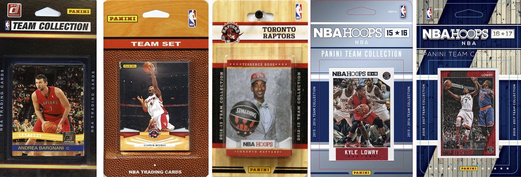 Nba Toronto Raptors 5 Different Licensed Trading Card Team Sets