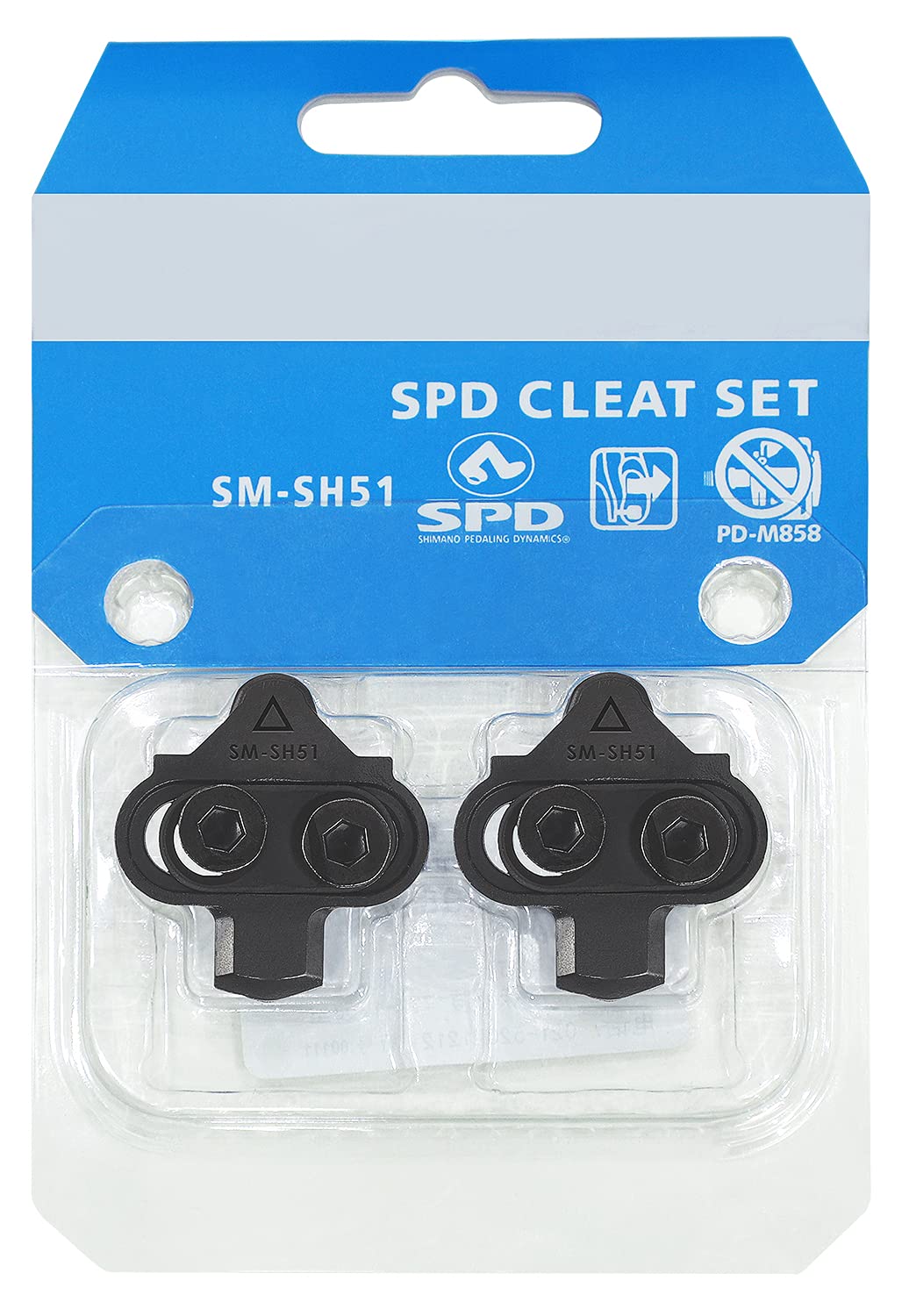 NAACOO Bike Cleats Compatible with Shimano SPD SM-SH51 - Spin Peloton Indoor Cycling Clips & Mountain MTB Bicycle Cleat Set -4 D