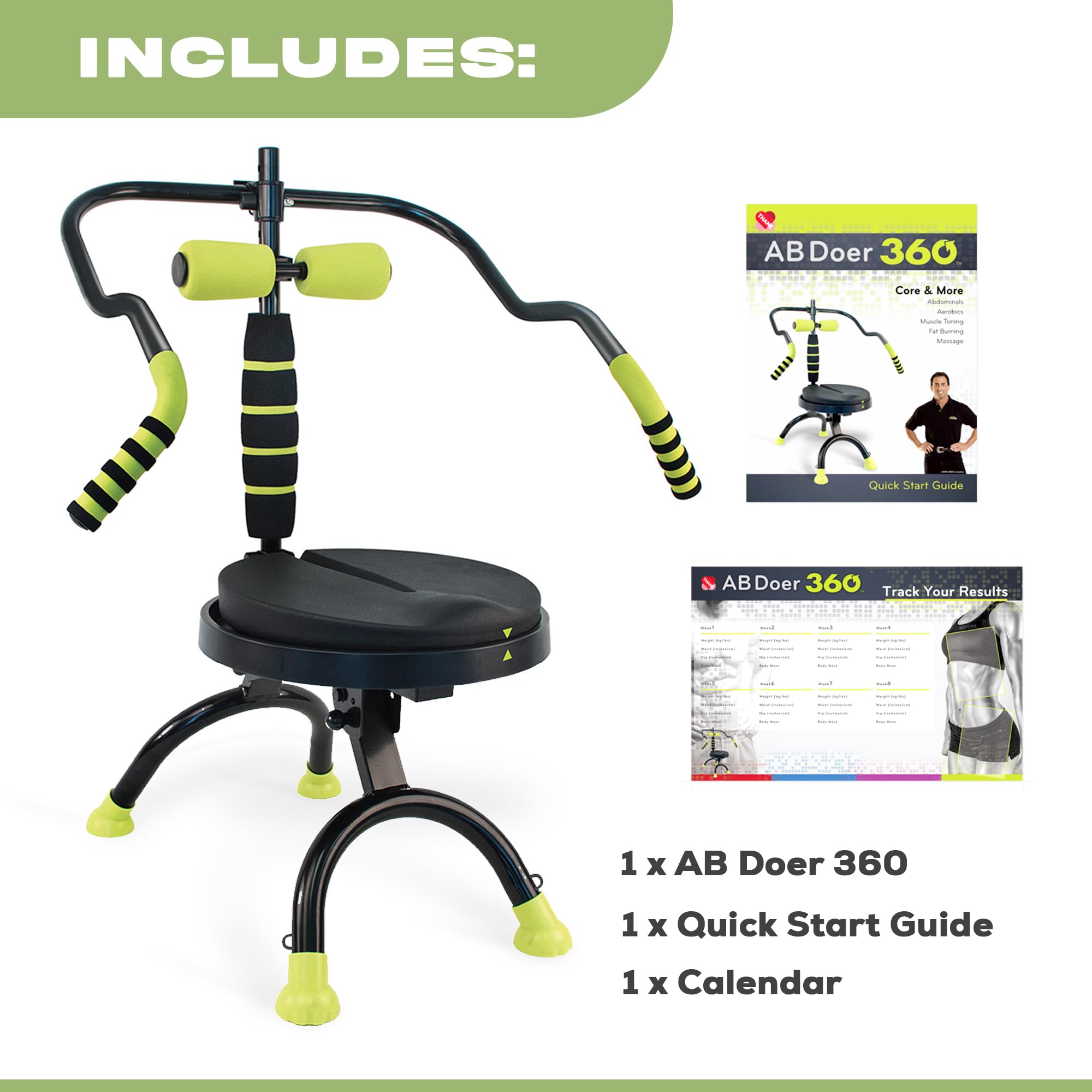Ab Doer 360: 360 Fitness System Provides An Abdonimal And Muscle Activating Workout With Aerobics To Burn Calories Work Muscles