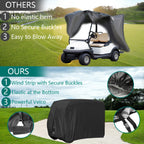 Flymei 4 Passenger Golf Cart Covers, Waterproof Outdoor Golf Cart Cover For Ez Go Club Car Yamaha Golf Carts, Dustproof 4 Seat C