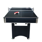 Spartan 6-Ft Pool Table With Table Tennis Top - Black With Red Felt