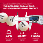 Idoraz Ping Pong Balls - White/Orange 3-Star 40+ Table Tennis Balls (Pack Of 6,12,24) Suitable For Indoor And Outdoor Regulation