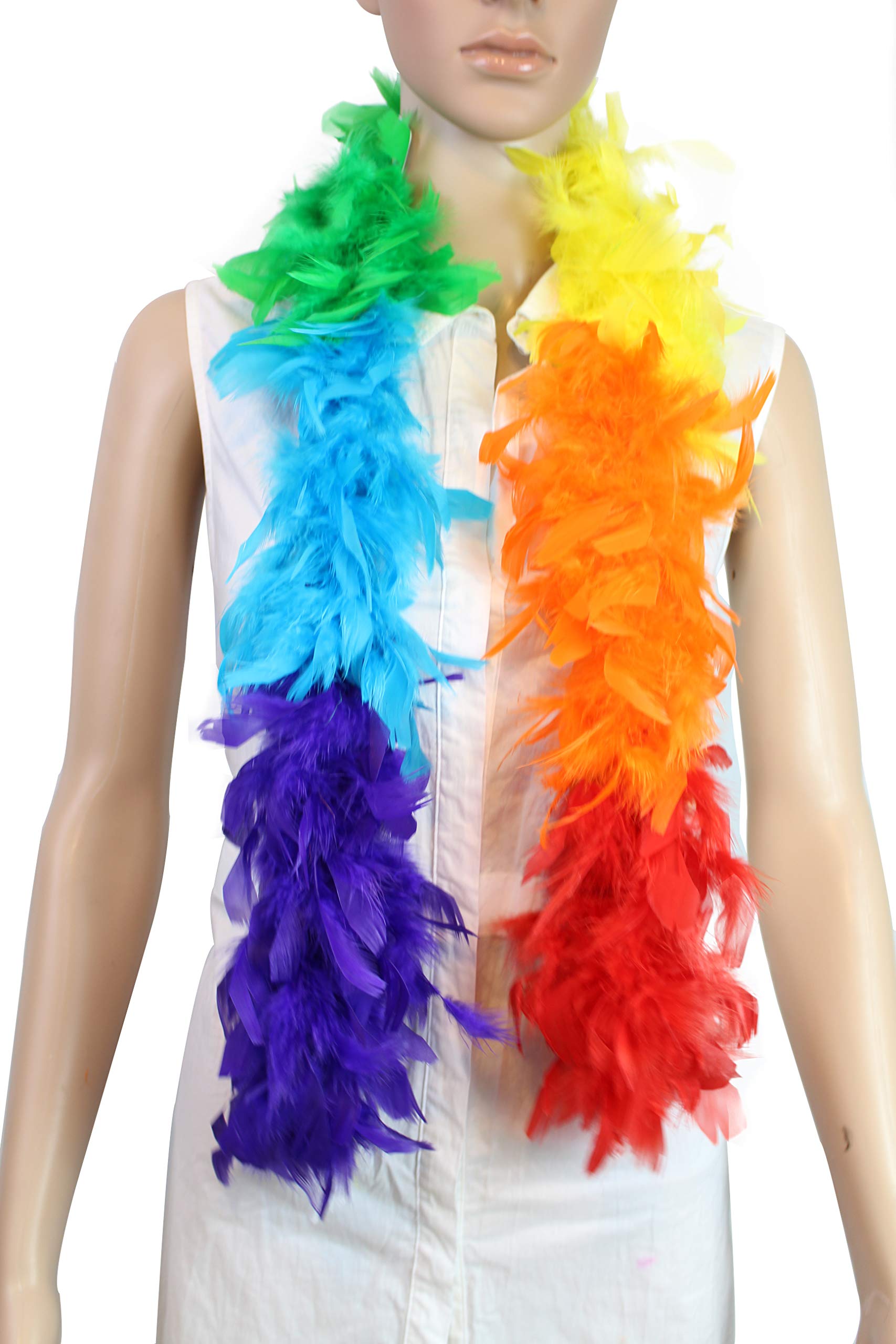 Kids Feather Boa 25 Gram, 4 Feet Long Chandelle Feather Boa, Great For Party, Wedding, Halloween Costume, Christmas Tree, Decora