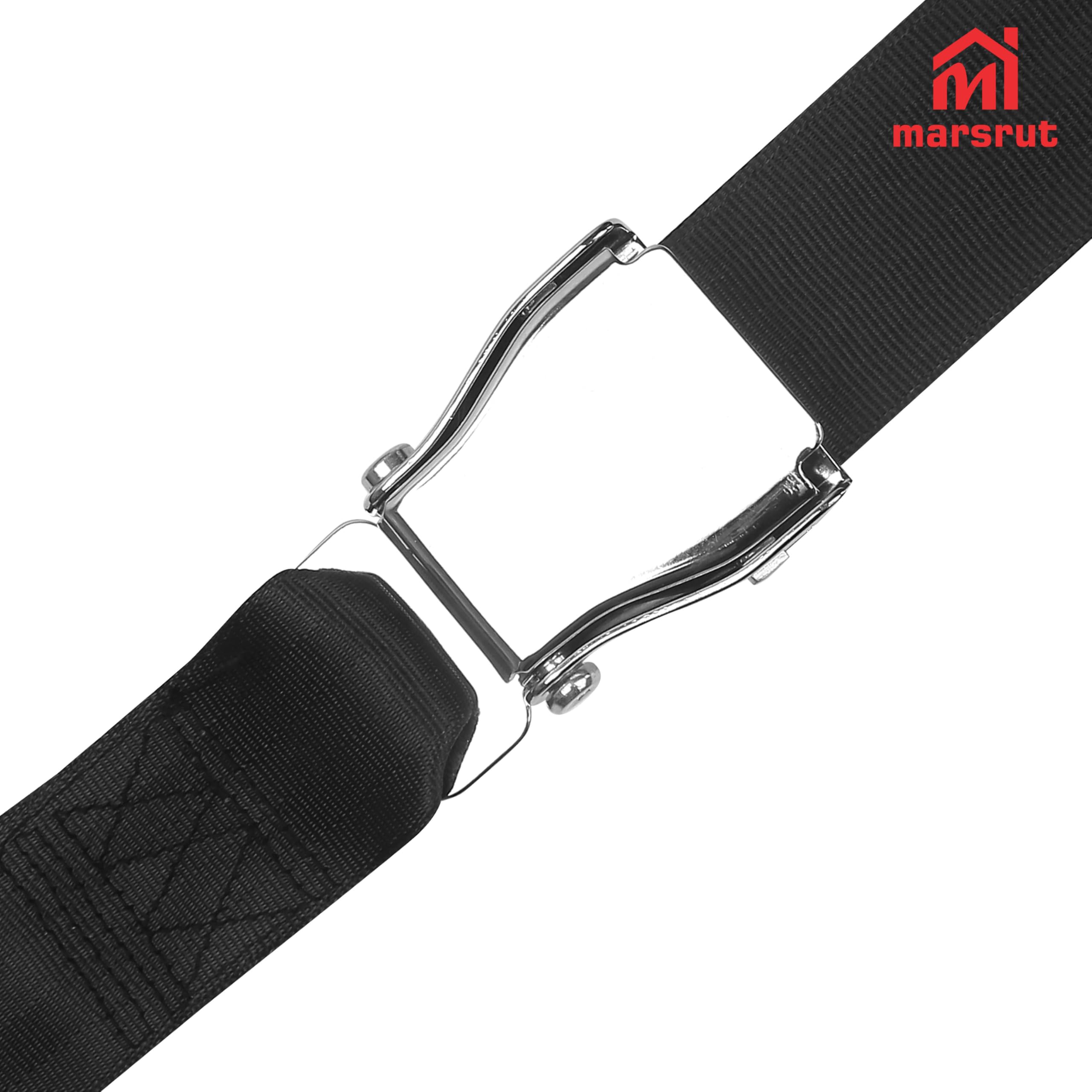 Belt Squat Collar for Nordic Hamstring Curl on Bench, 5.6Ft Long Buckle Strap for Seat Workouts Leg Extension Machines Achieve S