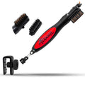 Frogger BrushPro Latch-It Golf Club Cleaner, Ergonomic Grip and Latch-it Magnet, Red - Professional Golf Club Brush and Groove C