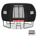 Outdoor Round Trampoline Cover-12FT Trampoline Tent Sunshade Canopy, Fits Most 8-Pole Circular Trampolines, 600D Heavy-Duty Oxfo