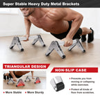 Mochantum Push Up Bar - Heavy-Duty Stainless Steel Pushup Stands with Non-Slip Base, 660LB Capacity, Portable Home Gym Equipment