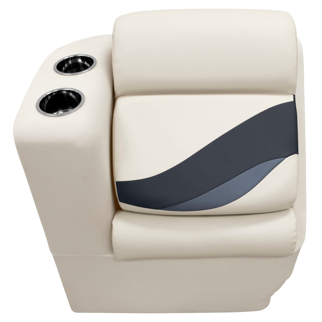 Wise Bm13006L-986 Premier Series Pontoon Left Lean Back Recliner, Platinum/Spectra Navy/Cobalt