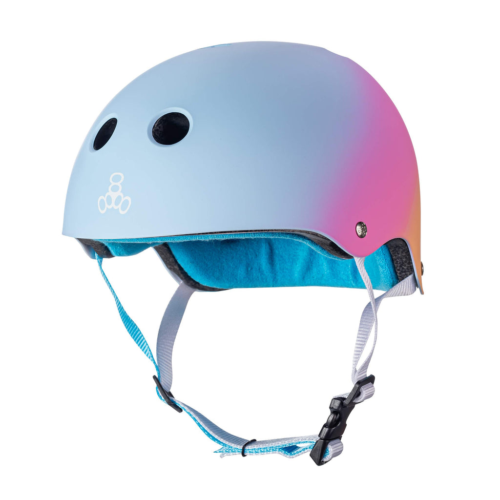 Triple Eight The Certified Sweatsaver Helmet For Skateboarding, Bmx, And Roller Skating, Sunset, X-Small/Small
