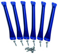 Playset Monkey Bars | Blue | 6 Metal Monkey Bars, Hardware & Easy Installation Instructions Included | Diy Swingset Accessory |