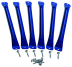 Playset Monkey Bars | Blue | 6 Metal Monkey Bars, Hardware & Easy Installation Instructions Included | Diy Swingset Accessory |