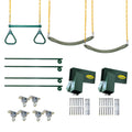 Eastern Jungle Gym Diy Swing Set Hardware Kit With Easy 1-2-3 A-Frame Brackets, Swing Seats, Ring Trapeze Bar And All Assembly H