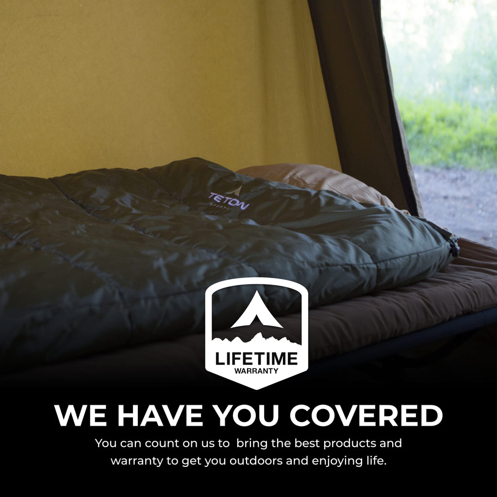 Teton Sports Celsius Xl -25F Sleeping Bag; Cold Weather Sleeping Bag; Great For Family Camping; Free Compression Sack, Grey