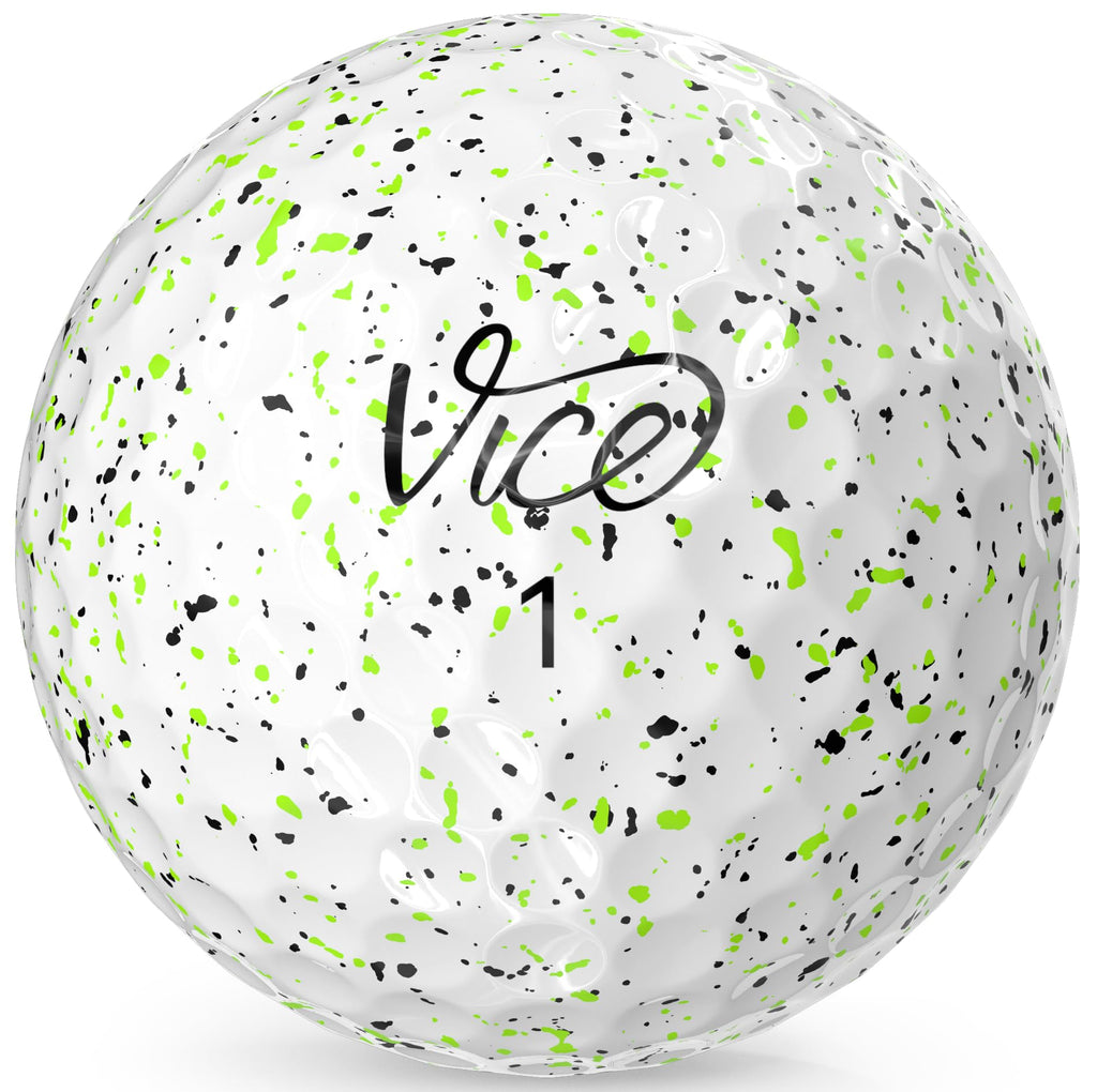 Vice Pro Plus Golf Balls (2025 Model) (Lime/Black Drip)