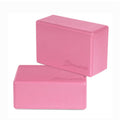 Prosourcefit Foam Yoga Blocks Set Of 2, High Density Eva Yoga Bricks, Sturdy Yoga Prop Large Size 4x 6 X 9 (Pink)