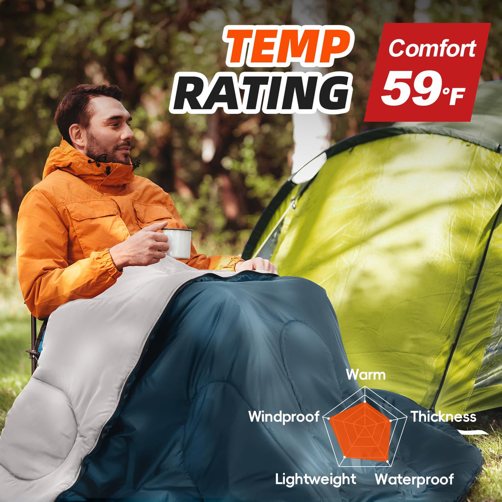 Mereza Sleeping Bags Xl For Adults Mens Large Wide Sleeping Bag For Camping & Backpacking Big And Tall Sleeping Bags For Women 4
