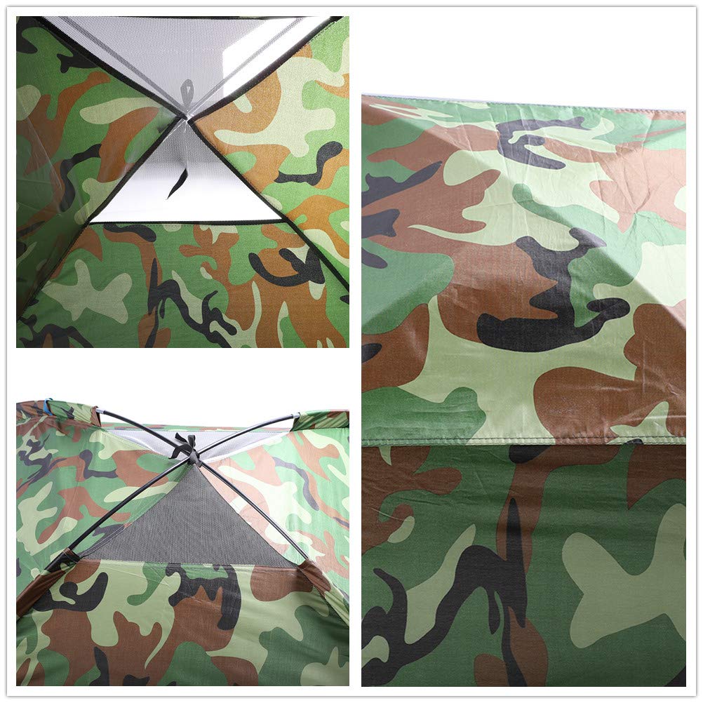 Hobbn Camouflage Camping Dome Tent For 3-4 Person, Waterproof Fabric Backpacking Tents Family Camping Tents For Hiking, Travel,
