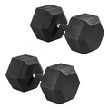 CAP Barbell 105 LB Rubber Coated Hex Dumbbell Hand Weight with Padded Grip - Pair | Comfort Grip
