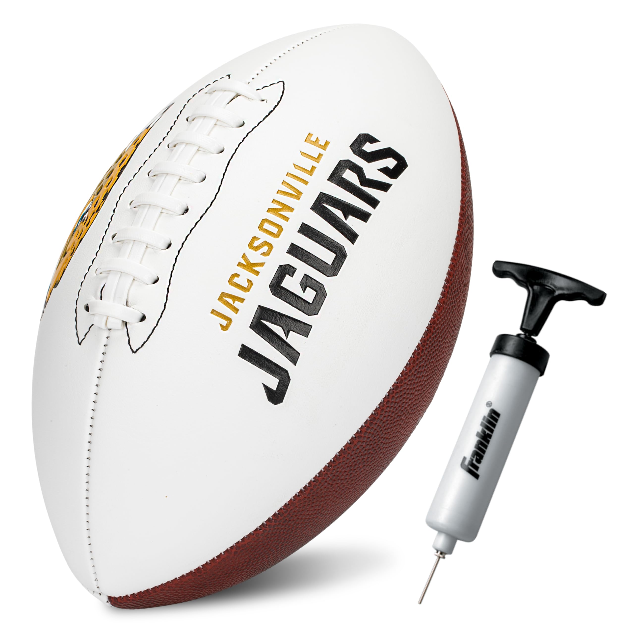 Franklin Sports Nfl Jacksonville Jaguars Autograph Football - Official Size White Panel Souvenir Football For Autographs + Signa