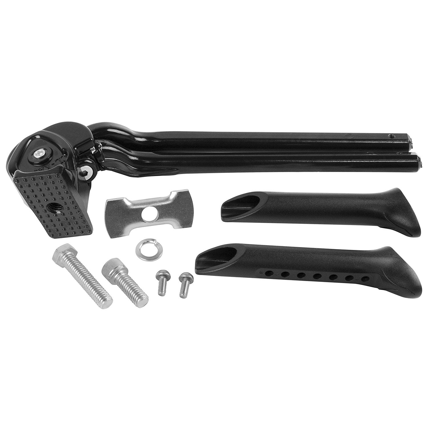 Bv Bike Kickstand, Ebike Heavy Duty, Center Mount Bicycle Stand - Length Adjustable, Foldable Double Leg For 24''-28'' Bikes