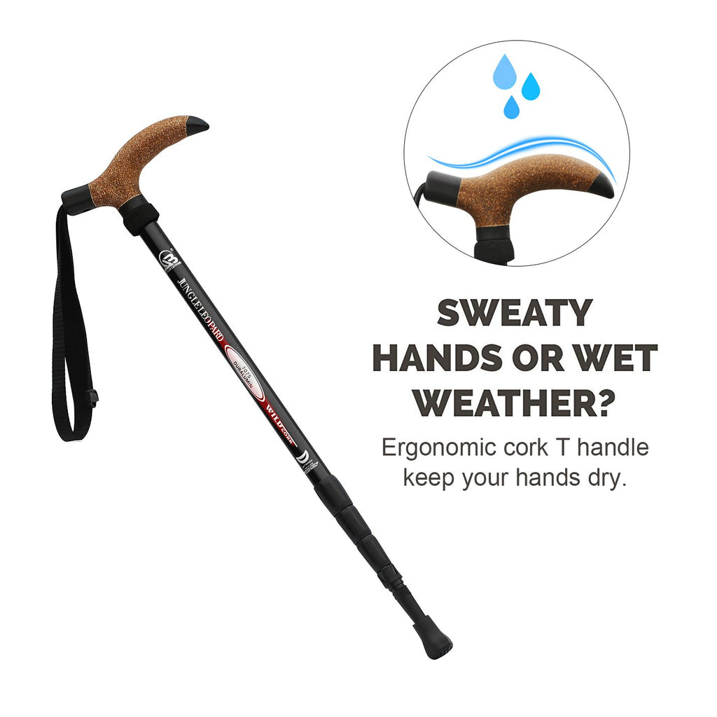 Aluminum Alloy Quick Lock Trekking Pole Anti-Shock Walking Stick Adjustable Cane Crutch For Mountains Trekking Hiking,Ultralight