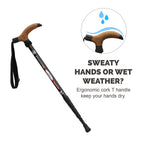 Aluminum Alloy Quick Lock Trekking Pole Anti-Shock Walking Stick Adjustable Cane Crutch For Mountains Trekking Hiking,Ultralight