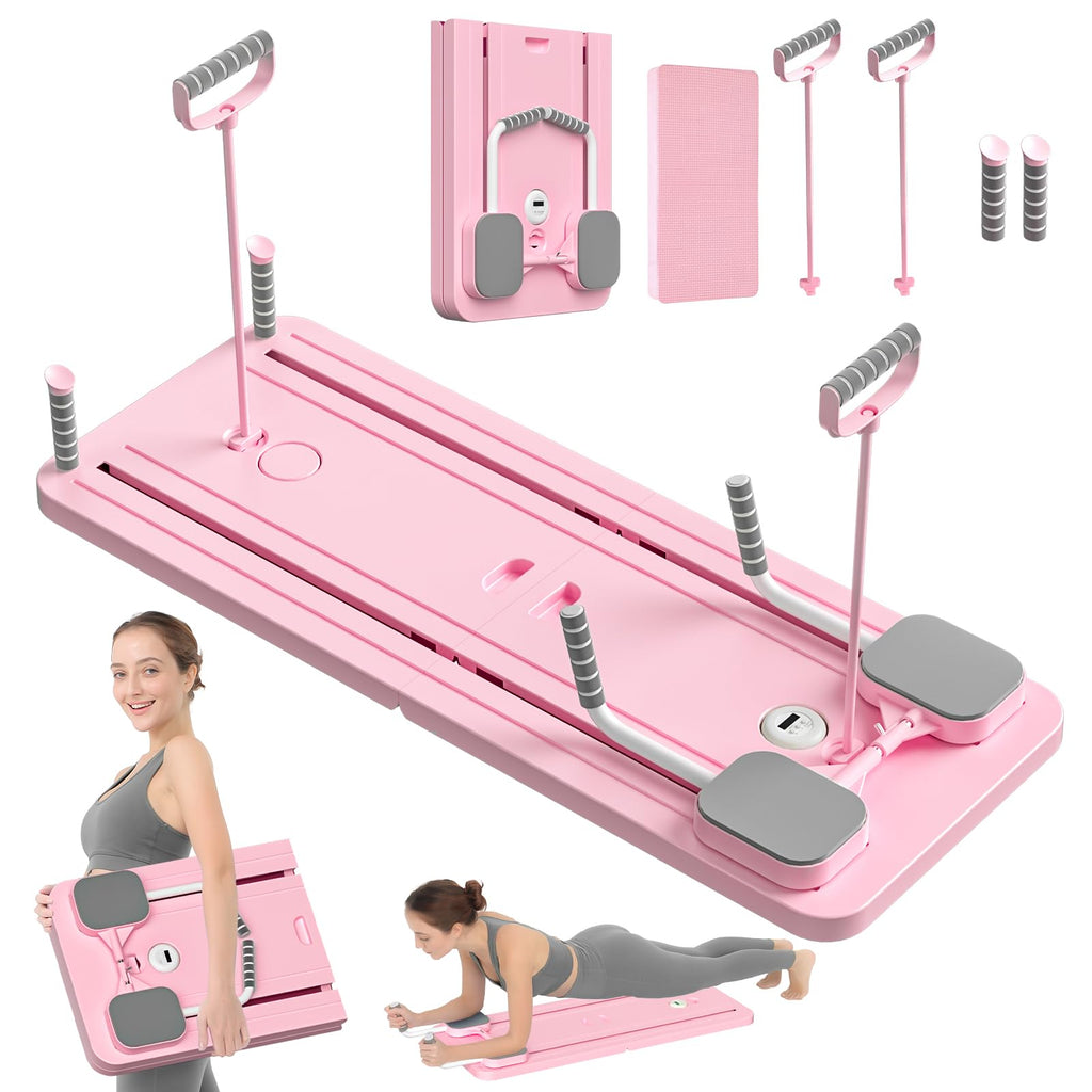 Janua Pilates Board - 2024 Pilates Reformer Set, Multi-Purpose Foldable Pilates Reformer Board For Home, 5 In 1 Pilates Sliding