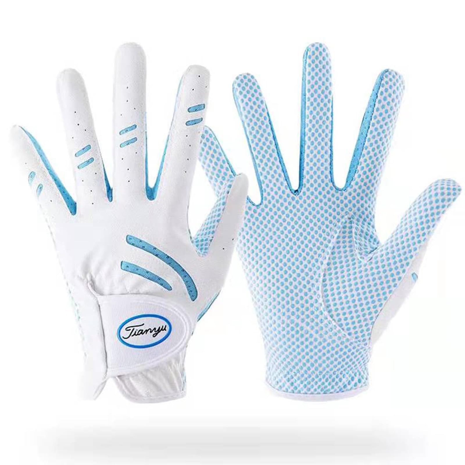 CINGHI LUSSO Childrens Golf Gloves, Leather Elastic Fabric Golf Gloves for Boys and Girls, Soft, Breathable and Wear-Resistant,
