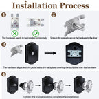 Clctk 4 Pack Glass Dummy Door Knobs, Inactive Crystal Half-Dummy Door Knobs For Closetbifold, Oil Rubbed Bronze