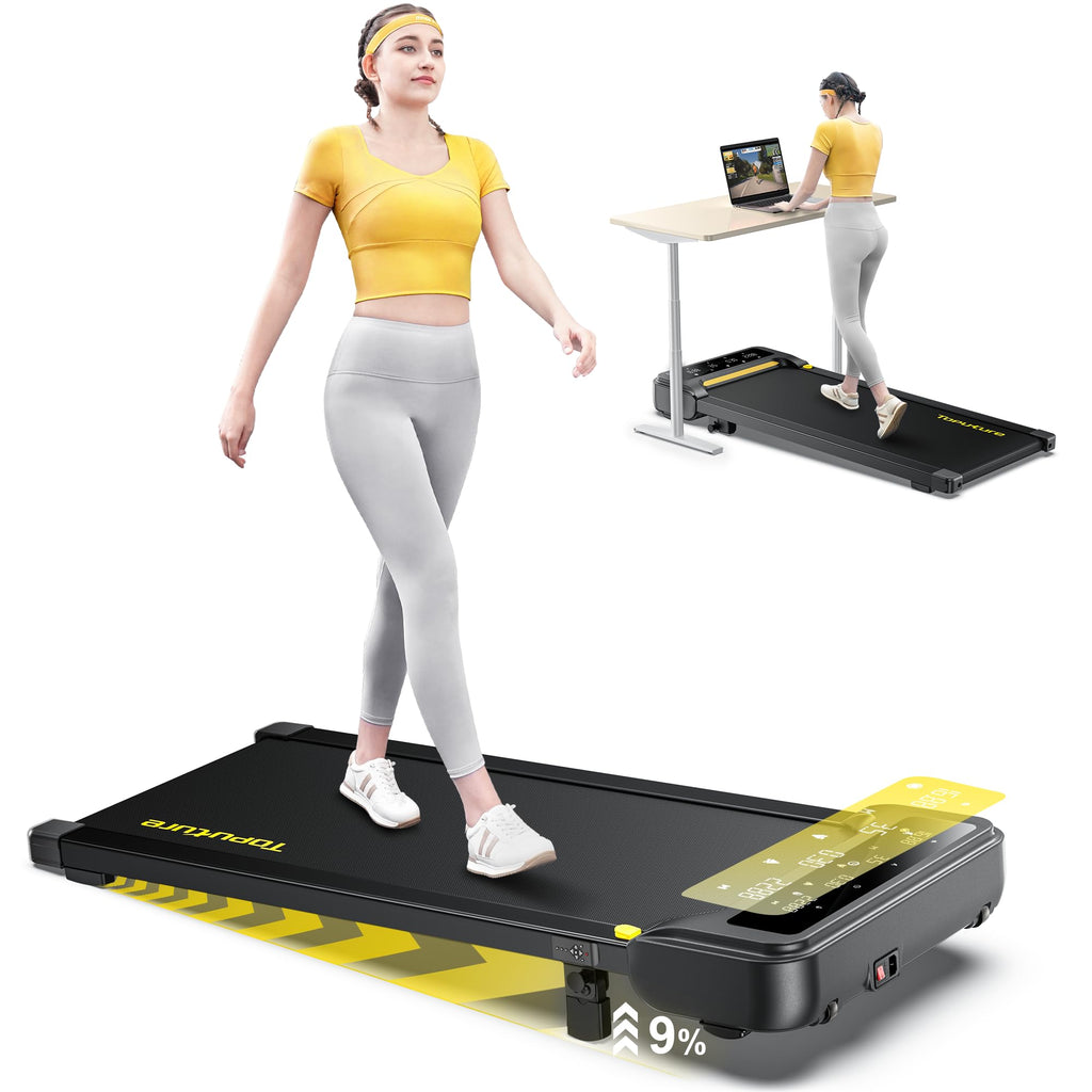 Walking Pad With Incline, Under Desk Treadmill, Portable Treadmills For Home/Office, 2.5Hp Walking Jogging Running Machine 300 L