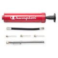 Champion Replacement Hand Pump (Tango Red/Black) - Lightweight 7.5 Ball Inflator, with PSI Gauge, Hose, 3 Inflation Needles with