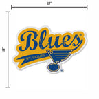 Rico Industries Nhl Hockey St. Louis Blues Distressed Shape Cut Pennant - Home And Living Room D  Cor - Soft Felt Ez To Hang