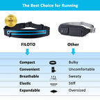 Filoto Running Belt, Running Waist Pack For Women  Men Usa Patented Hands-Free Reflective Runner Pouch Belt Fitness Workout Bag