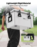 Vevor Portable Cooler, 26 Qt Hard Cooler With Ice Retention, Heavy-Duty Handles And Strap, Lightweight Rigid Material Insulated