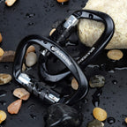 Heavy Duty Carabiner Clips 12Kn Aluminum D Ring Auto Locking Caribeaner Hooks