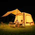 Inflatable Tents With Canopy, Blow Up Tent For Camping 2-4 People, Waterproof Glamping Camping Tents For Outdoors, Air Blow Up T