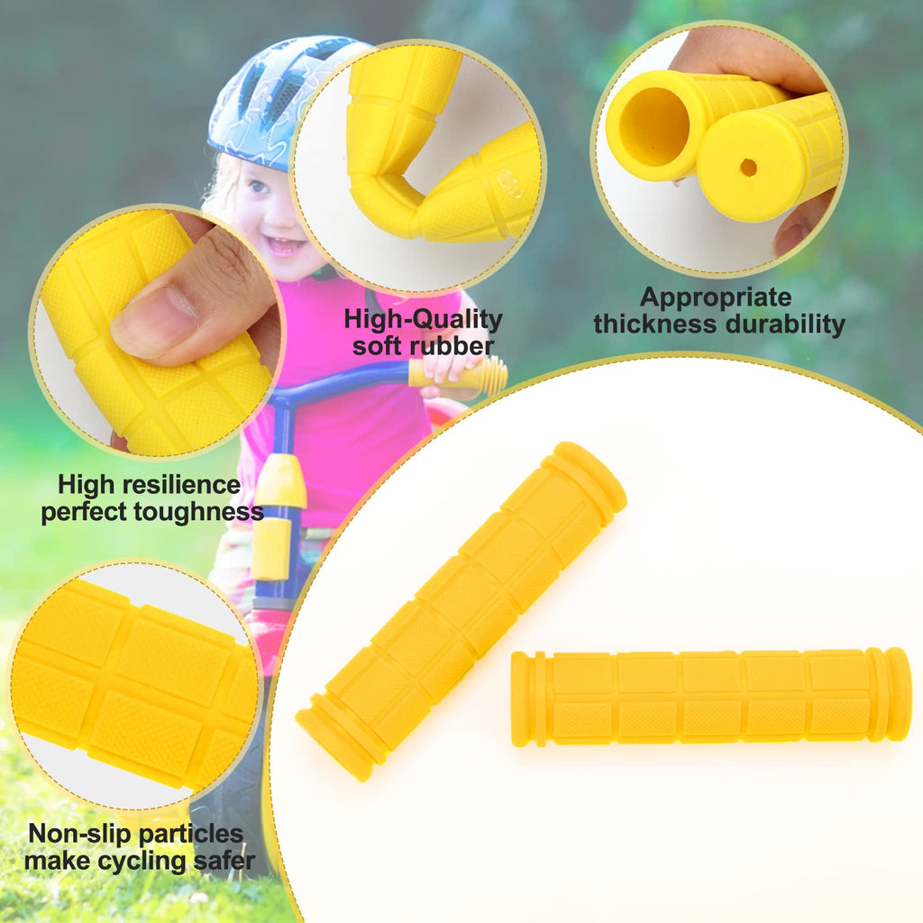 Coolrunner Bike Handlebar Grips, Bicycle Grips For Kids Girls Boys, Non-Slip Rubber Mushroom Grips For Scooter Cruiser Seadoo Tr