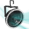Camping Fan and LED Lantern, 10000mAh 8-Inch Rechargeable Battery Powered Tent Fan for Camping Trip, Portable Battery Operated O