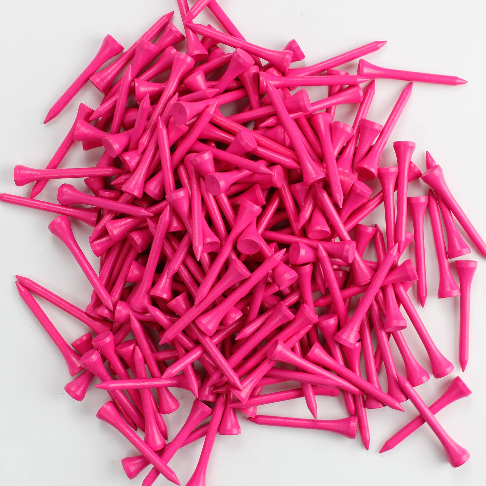 Mykuja Pink Bamboo Golf Tees 2 1/8 Inch Pack Of 100Pink Golf Teeswomen Pink Golf Bamboo Tees(54Mm Pink)