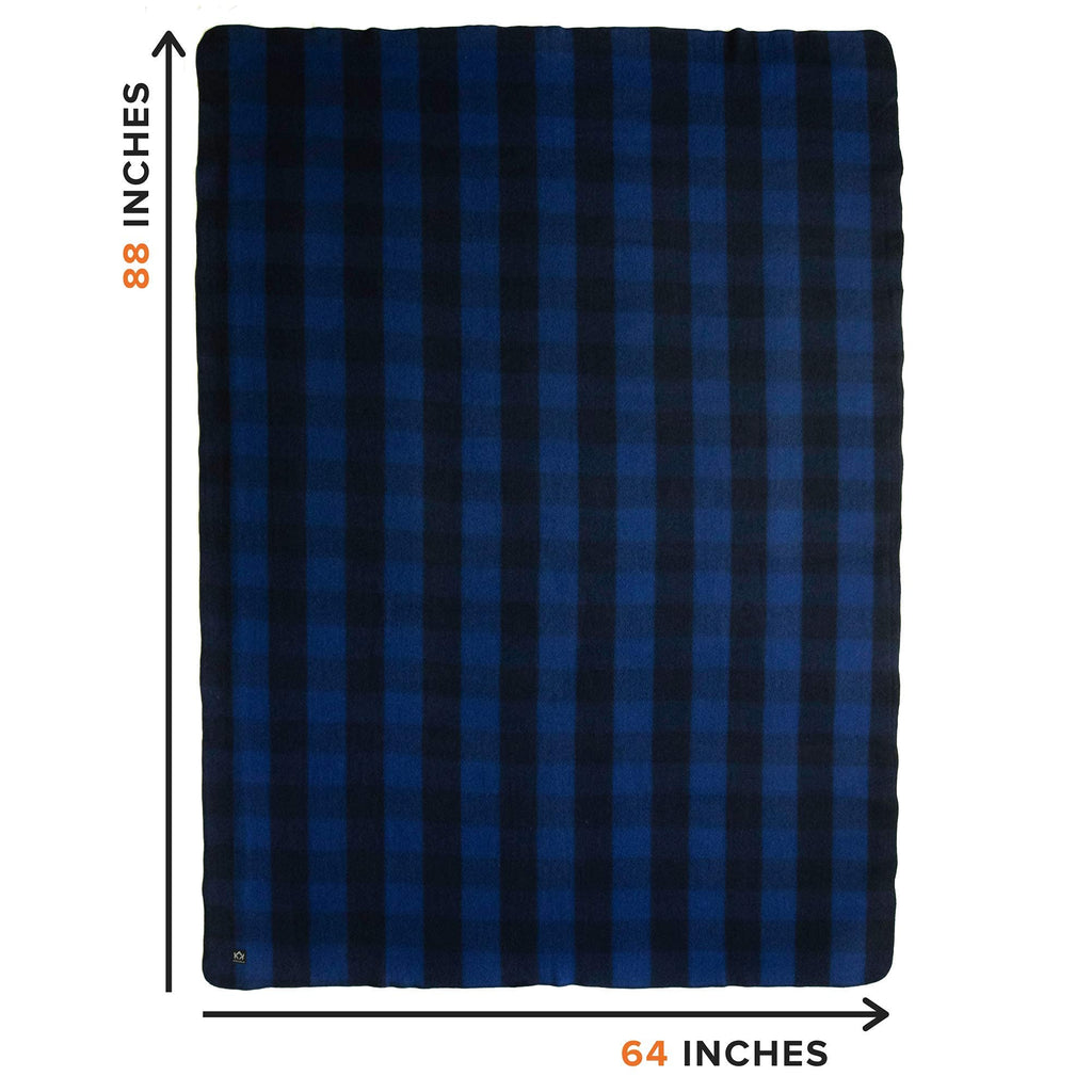 Arcturus Backwoods Wool Blanket - 4.5Lbs, Warm, Heavy, Washable, Large  Great For Camping, Outdoors, Survival & Emergency Kits (