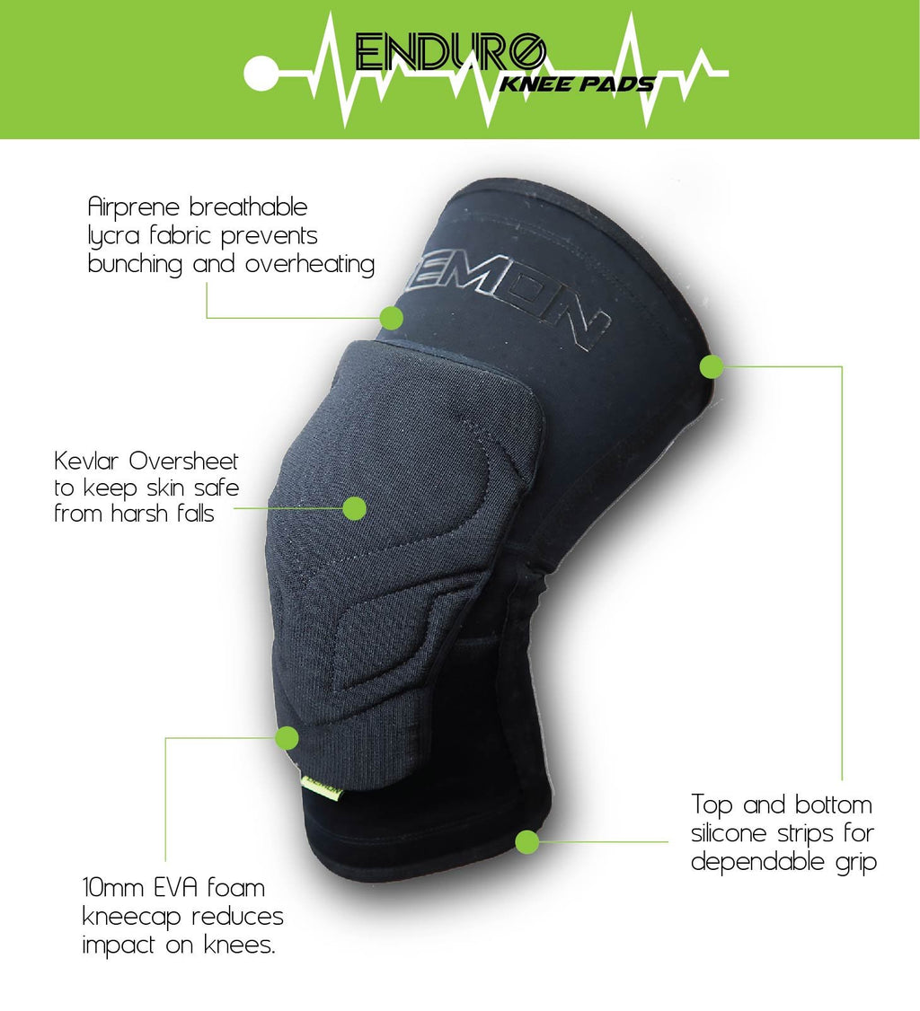 Demon Enduro Mountain Bike Knee Pads|Bmx Knee Guards|Snowboard Knee Pads- Ultralight Edition (Comes As A Pair) (Med)