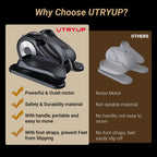 Utryup Under Desk Elliptical Machine, Electric Elliptical Machine While Sitting For Seniors With Remote Control, 12-Speed Adjust