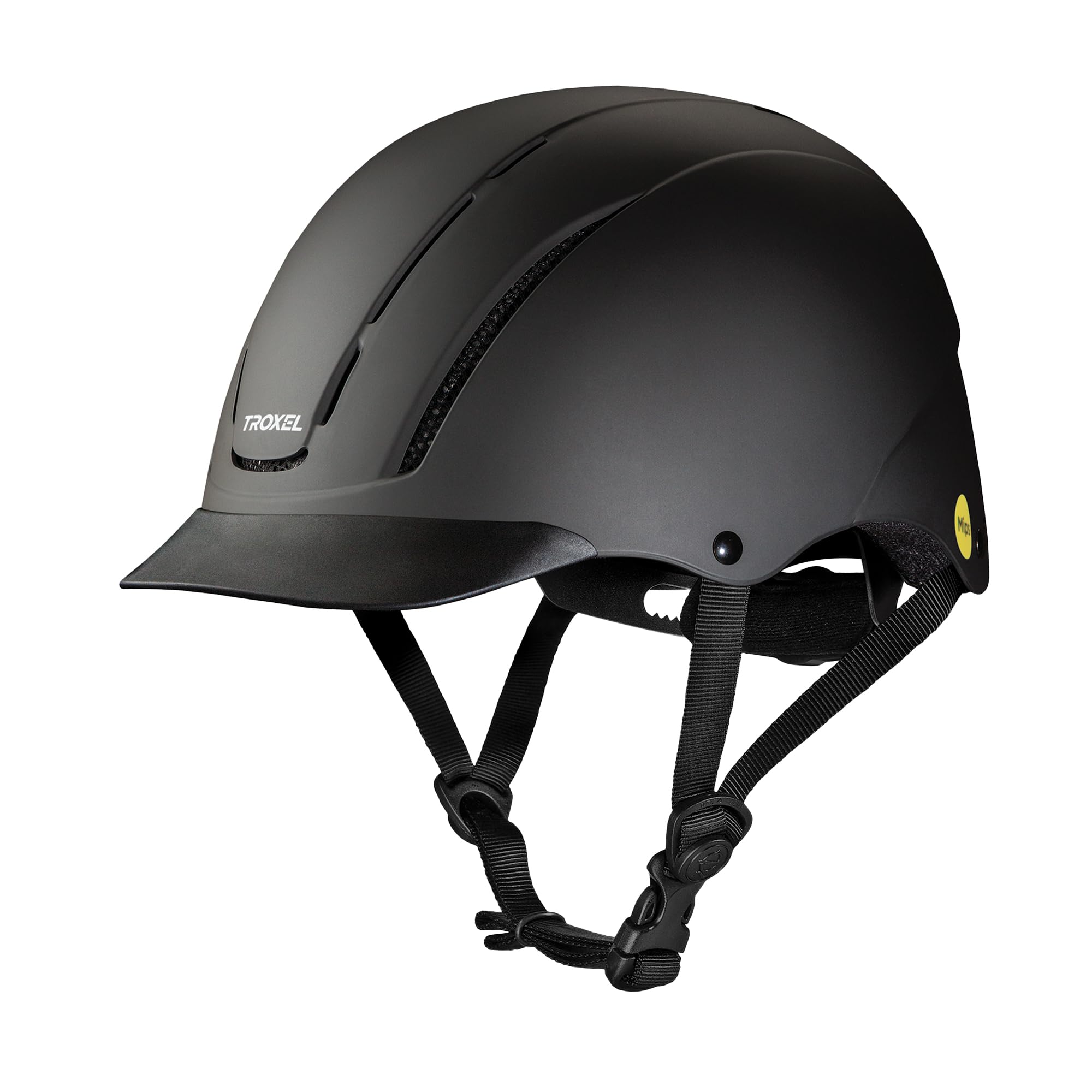 Troxel Spirit MIPS Technology Full Coverage Horse Riding Helmet, Horseback Riding Gear for Equestrians, Medium (7-7-3/8), Black 