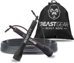 Beast Gear Speed Jump Rope - Workout Jump Ropes For Fitness, Cardio Exercise, Hiit, Mma, Muay Thai, And Boxing - Lightweight, Ad