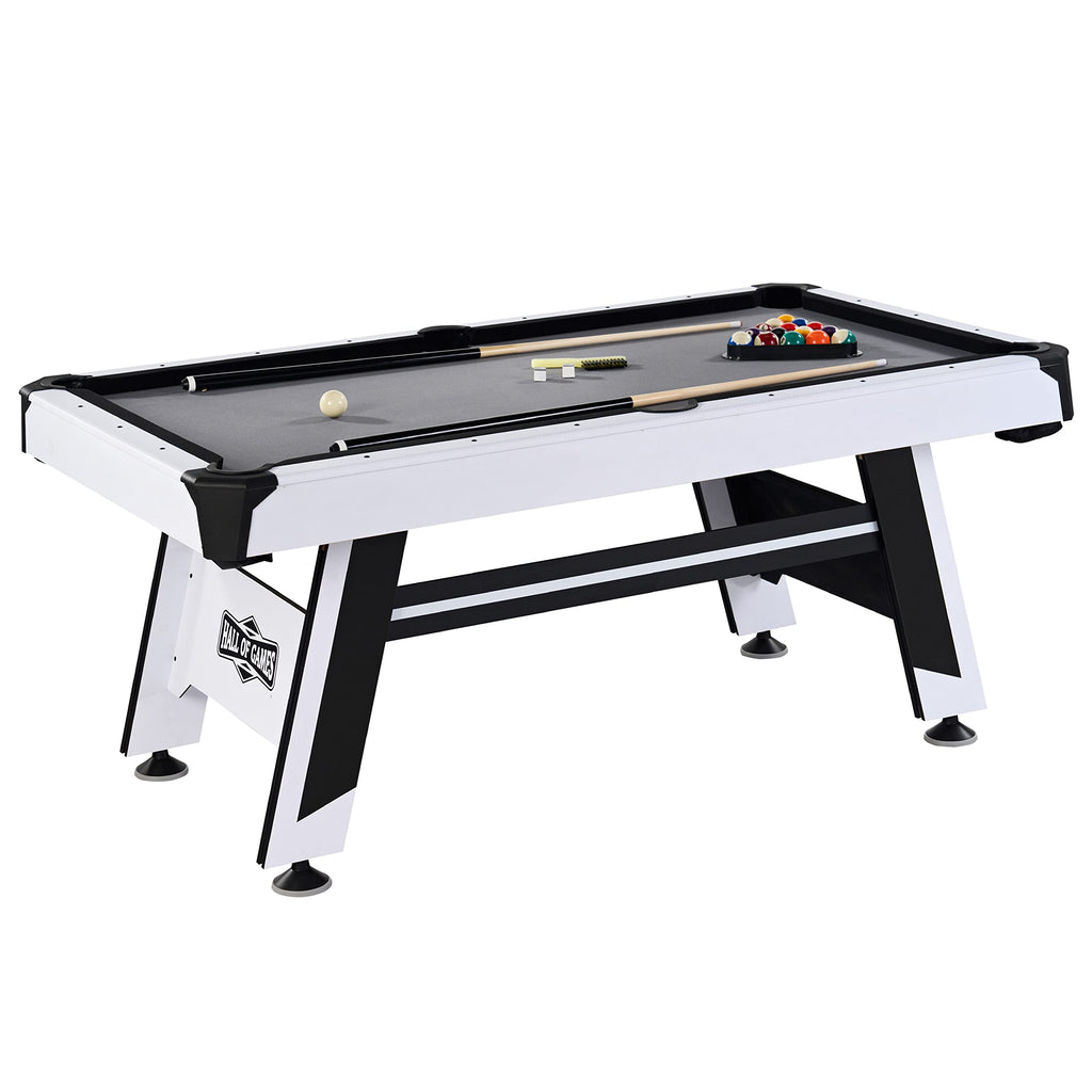 Hall Of Games 6' Arcade Drop Pocket Table With Pool Ball And Cue Stick Set