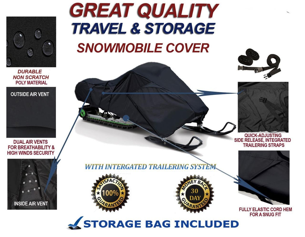 Sbu 300D Snowmobile Travel And Storage Cover Compatible For 2004-2007 Arctic Cat T660 T 660 Turbo Touring Sleds. Slush And Mud P