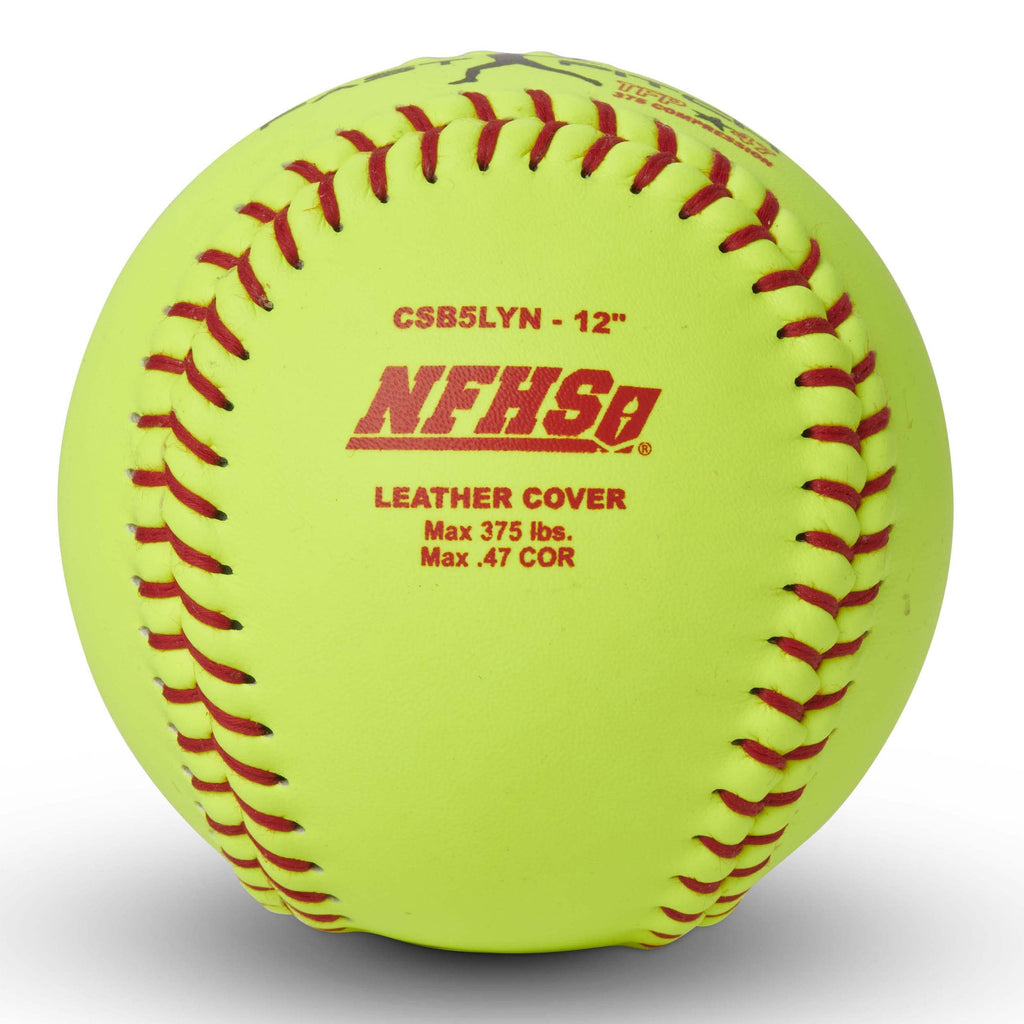 Champro Nfhs Leather Cover, Red Set (Optic Yellow, 12-Inch)