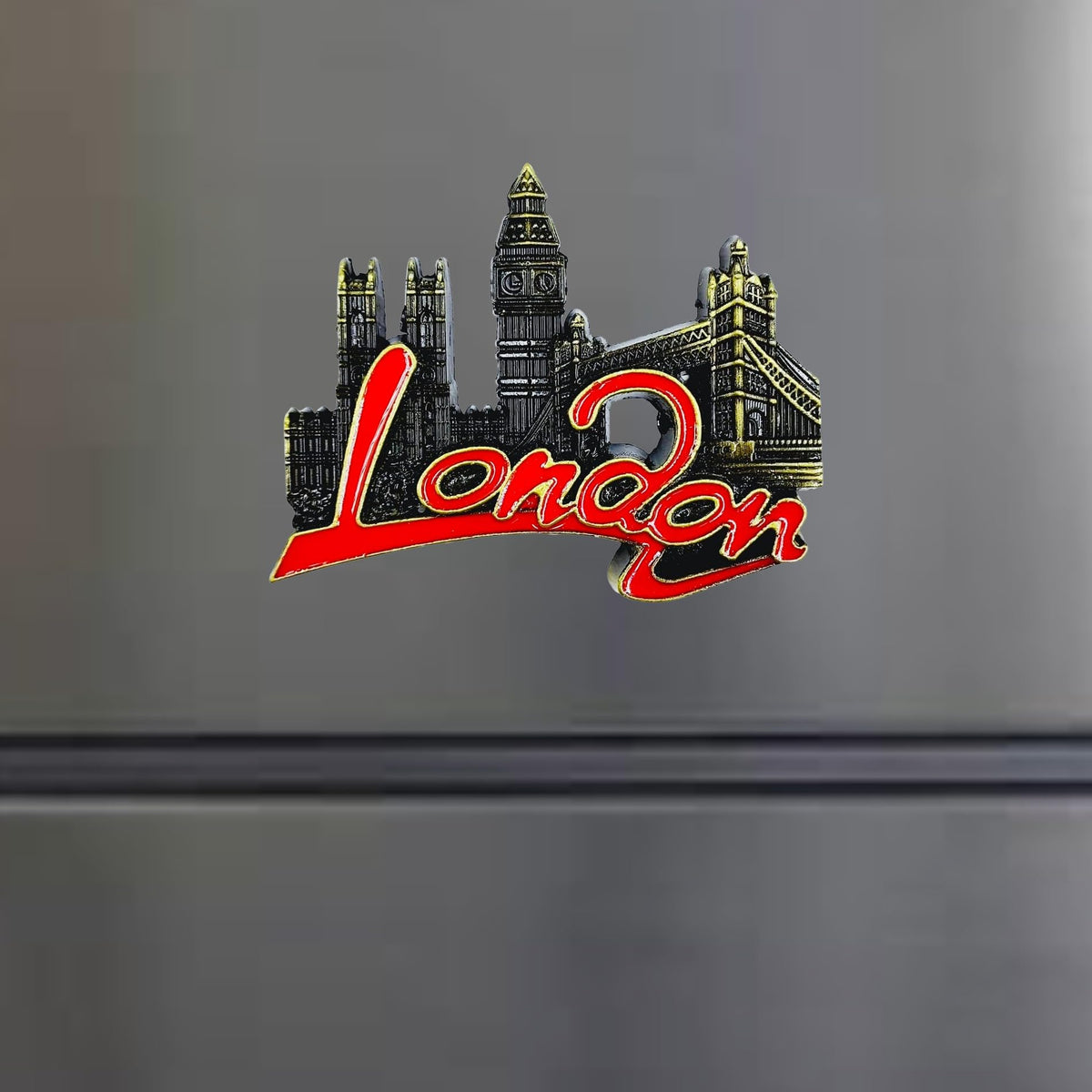 London Fridge Magnet 3D London Souvenir Magnet with Big Ben & Tower Bridge | Decorative Metal Refrigerator Magnet | Travel Souve
