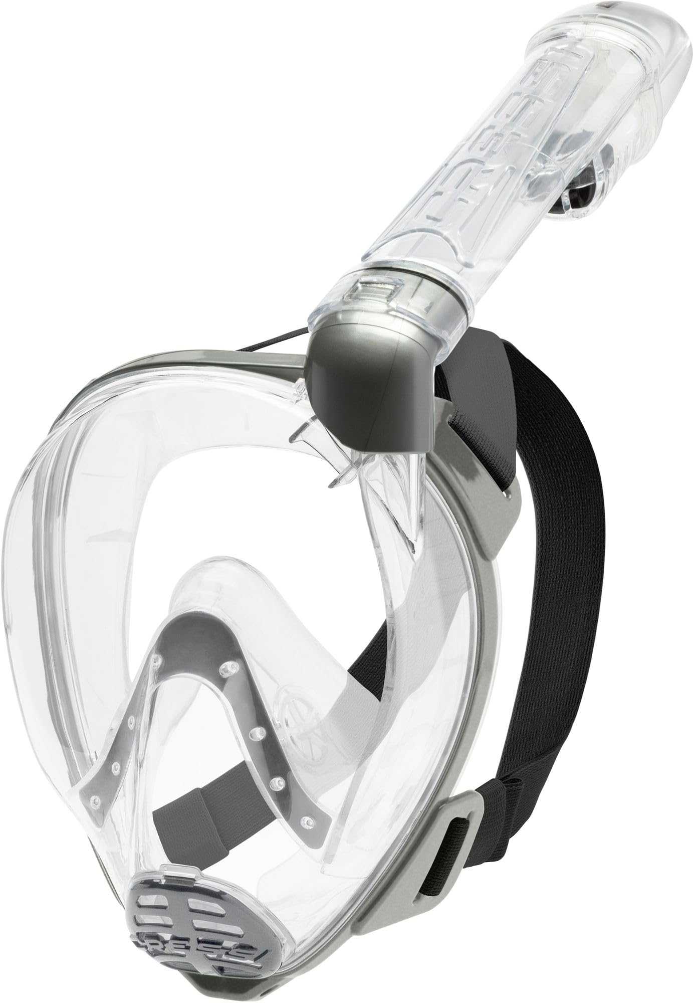 Cressi Baron Full Face Masks, Clear/Silver, M/L